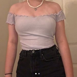 brandy melville light purple off the shoulders